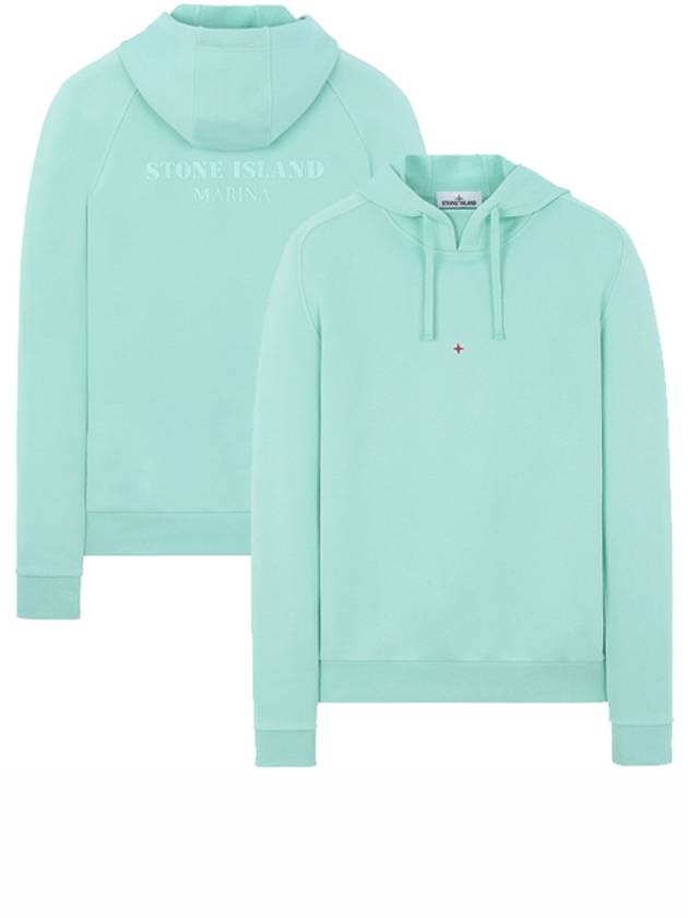 Men's Marina Logo Cotton Hoodie Mint - STONE ISLAND - BALAAN 2