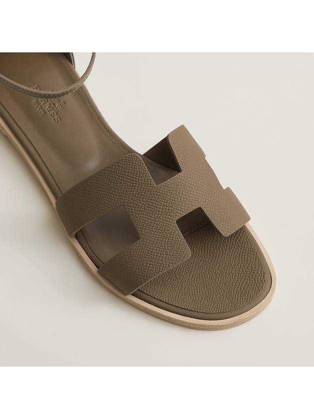 Santorini Sandals Etoupe - HERMES - BALAAN 6