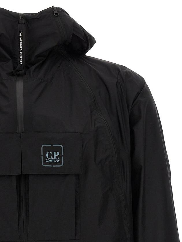 Metropolis Series Pertex Bloom Hooded Jacket Black - CP COMPANY - BALAAN 4