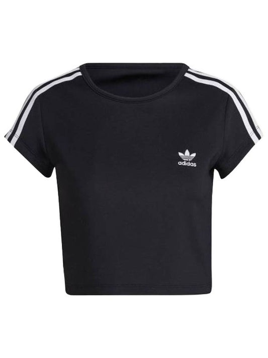 Adicolor Classic Crop Short Sleeve T-Shirt Black - ADIDAS - BALAAN 1