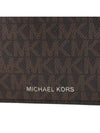 Hudson Logo 2-in-1 Canvas Card Wallet Black Brown - MICHAEL KORS - BALAAN 8