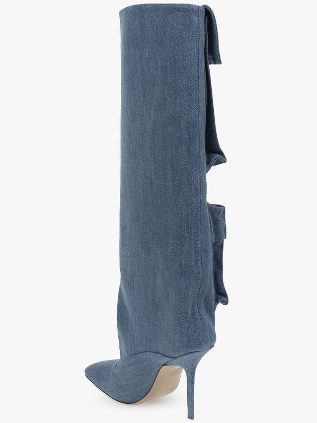 The Attico ‘Sienna’ Denim Heeled Boots, Women's, Blue - THE ATTICO - BALAAN 5