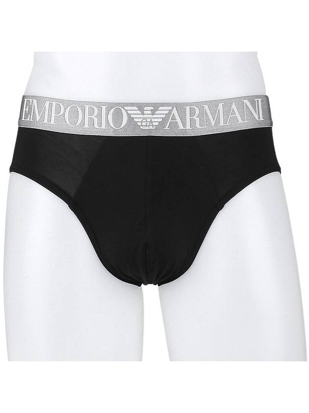 Men's Modal Triangle Briefs Black - EMPORIO ARMANI - BALAAN 2