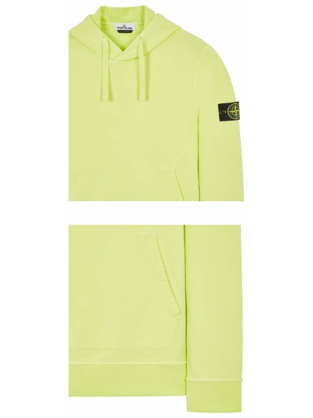 Waffen Patch Cotton Fleece Hoodie Lemon - STONE ISLAND - BALAAN 6