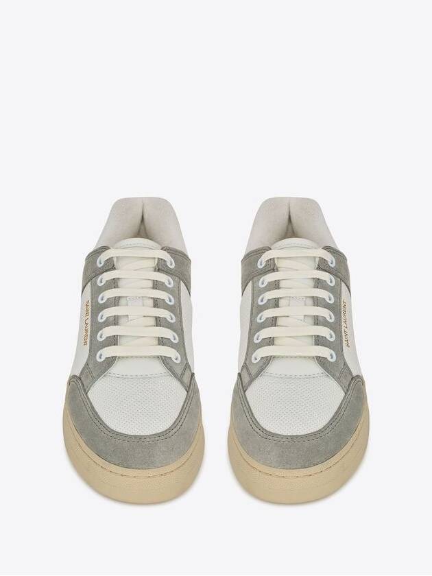 SL 61 Suede Low Top Sneakers White - SAINT LAURENT - BALAAN 3