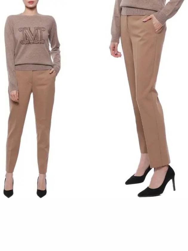 Pegno Straight Pants Beige - MAX MARA - BALAAN 2