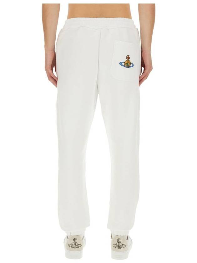 Logo Classic Drawstring Cotton Track Pants White - VIVIENNE WESTWOOD - BALAAN 4