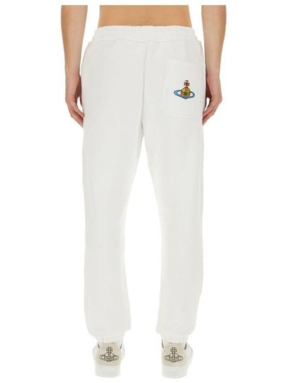 Logo Classic Drawstring Cotton Track Pants White - VIVIENNE WESTWOOD - BALAAN 4