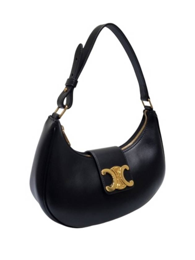 Celine 114493DGQ 38NO Black Calfskin Triomphe Medium Abba Shoulder Bag - CELINE - BALAAN 2