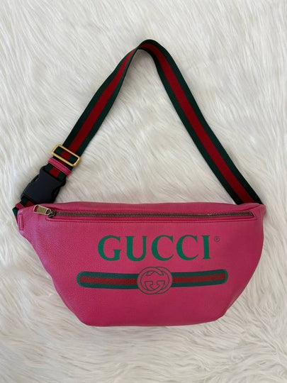 Women s Logo Leather Belt Bag Pink 493869 Condition A - GUCCI - BALAAN 2