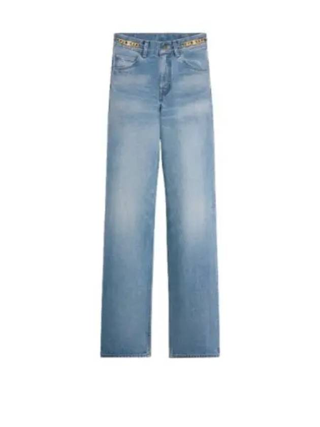 Kitty Pismo Wash Denim Straight Jeans Blue - CELINE - BALAAN 2