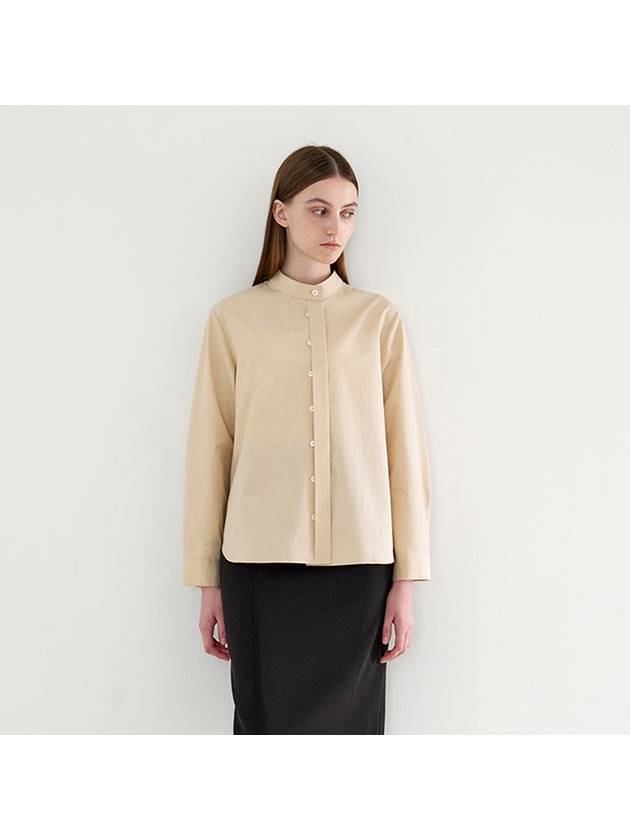 Cotton placket detail henley neck shirtButter Beige - SUBSET - BALAAN 2