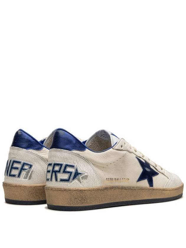 Men's Blue Tab Blue Star Low Top Sneakers White - GOLDEN GOOSE - BALAAN 3