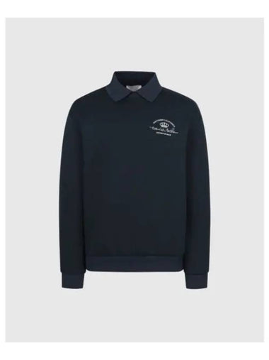 TRAVISMATHEW Men s Signature Embroidered Sweatshirt Navy - TRAVIS SCOTT - BALAAN 1