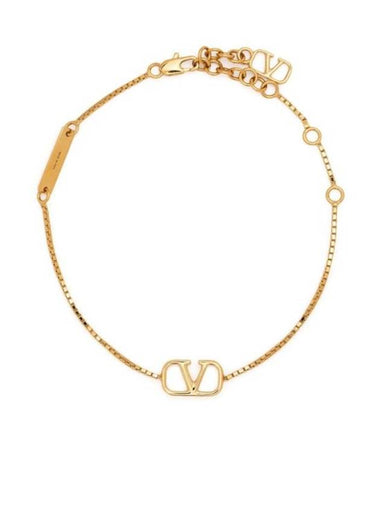 V Logo Signature Bracelet Gold - VALENTINO - BALAAN 1