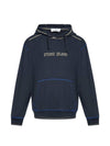 Brushed Cotton Fleece Hoodie Navy - STONE ISLAND - BALAAN 2