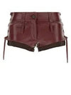 Women's Nappa Leather Shorts Amaranth Red - MIU MIU - BALAAN.