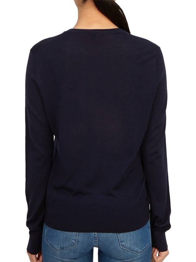 Regal Wool Crew Neck Knit Top Navy - THEORY - BALAAN 5