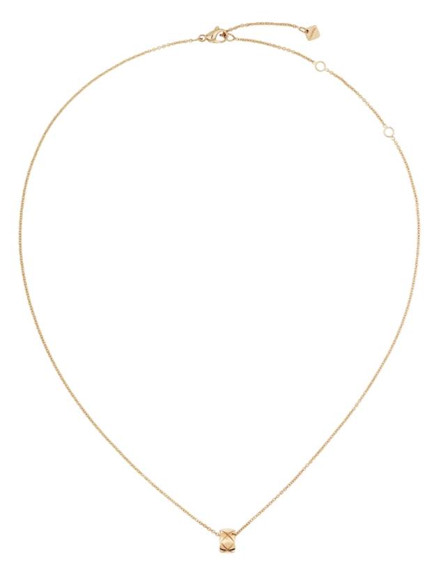 Coco Crush Quilted Motif 18K Necklace Gold - CHANEL - BALAAN 4