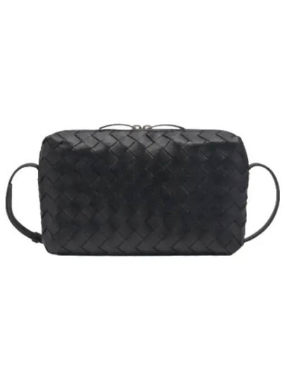 Intrecciato Leather Mini Cross Bag Black - BOTTEGA VENETA - BALAAN 2