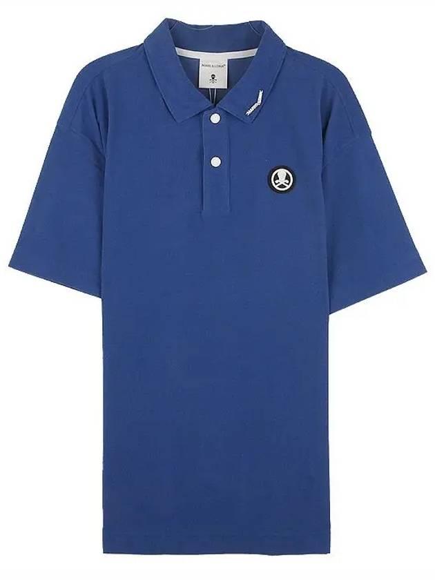 Golf Wear Men s Collar Short Sleeve T Shirt MLM 3B AP09 BLUE - MARK & LONA - BALAAN 2