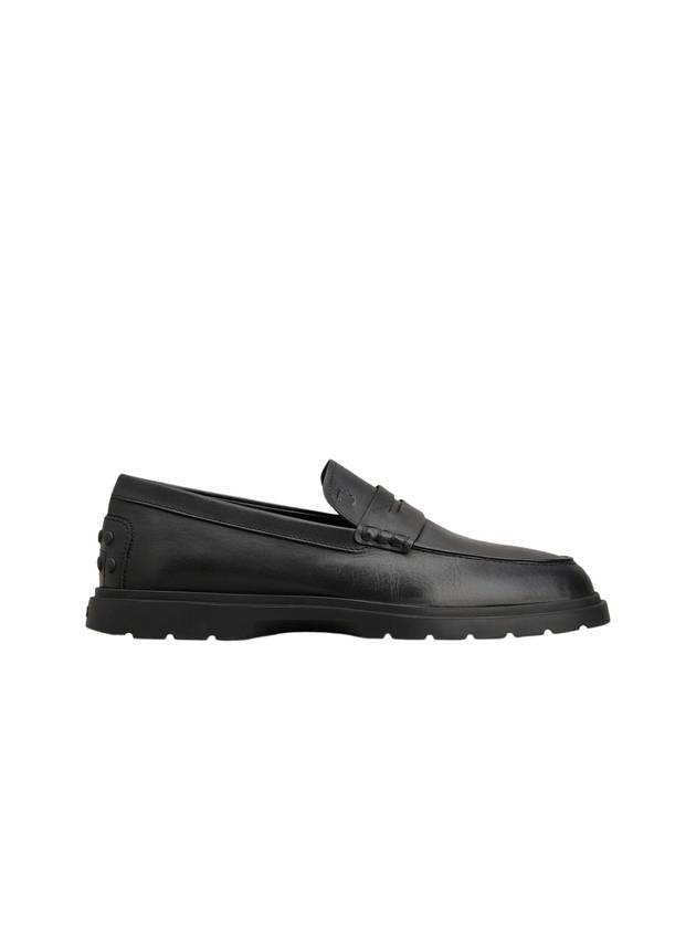 Men's Leather Penny Loafers Black - TOD'S - BALAAN 2