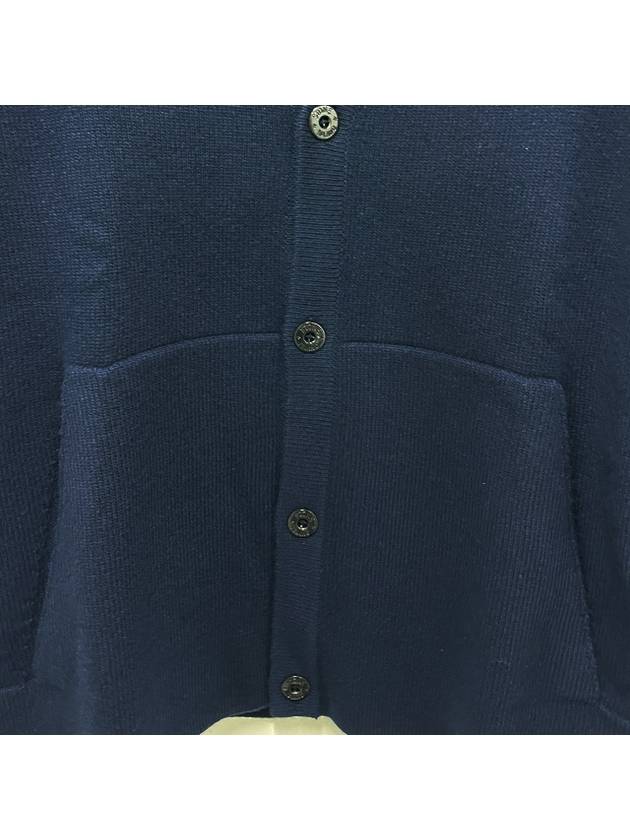 Men's Wappen Patch Button Cardigan Navy - STONE ISLAND - BALAAN 6