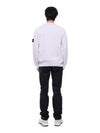 Compass Motif Crew Neck Regular Fit Cotton Knit Top Melange Grey - STONE ISLAND - BALAAN 6