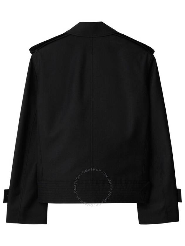 Silk Blend Trench Jacket Black - BURBERRY - BALAAN 3