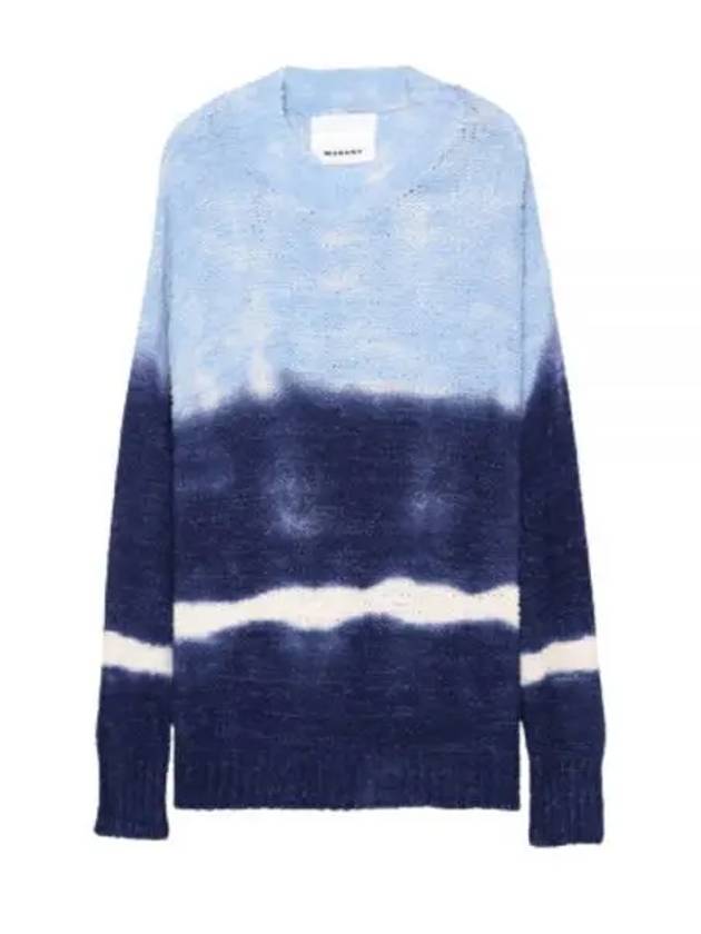 Henley Crew Neck Knit Top Blue - ISABEL MARANT - BALAAN 2