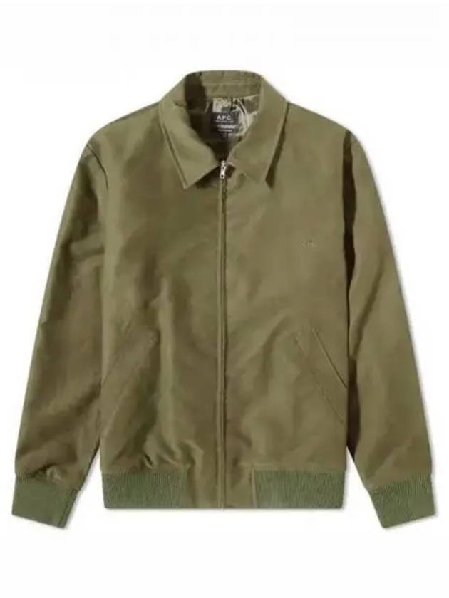 Gilles Embroidered Logo Blouson Jacket Khaki - A.P.C. - BALAAN 2