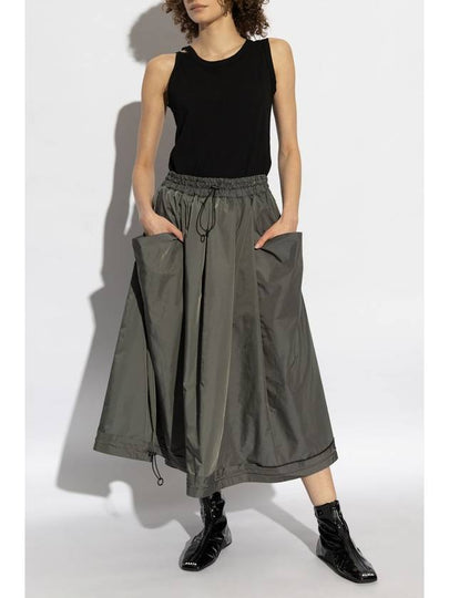 Yohji Yamamoto Nylon Skirt, Women's, Green - YOHJI YAMAMOTO - BALAAN 2