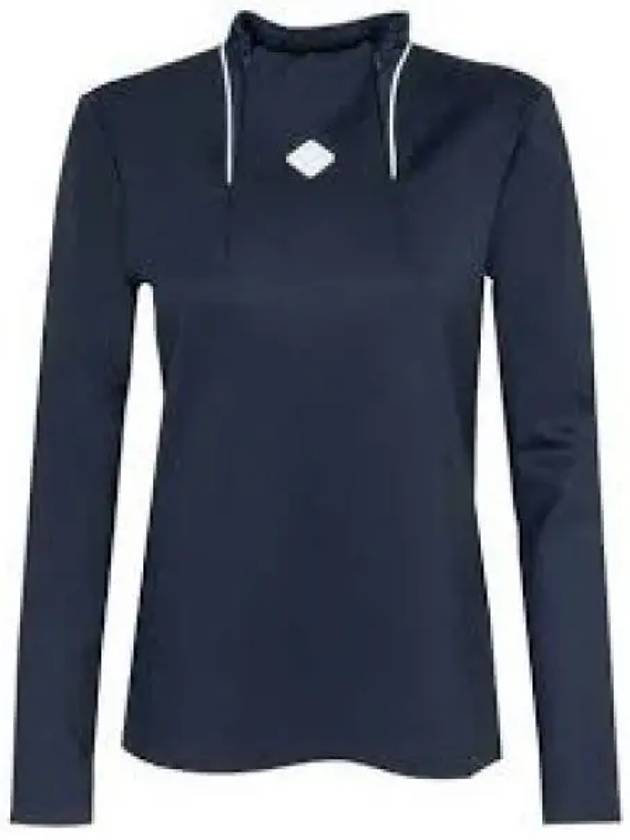 Golf Twinny Zip Mid Layer Long Sleeve T-Shirt Navy - J.LINDEBERG - BALAAN 2