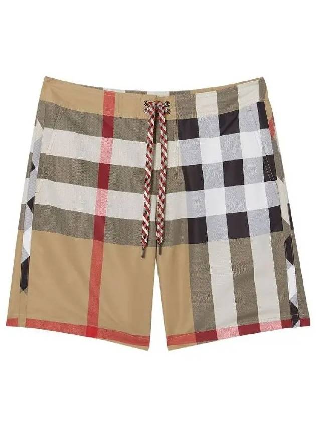 Check Swim Shorts Archive Beige - BURBERRY - BALAAN 4