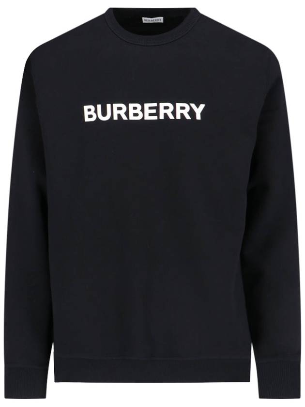 Logo Print Sweatshirt Black - BURBERRY - BALAAN 2