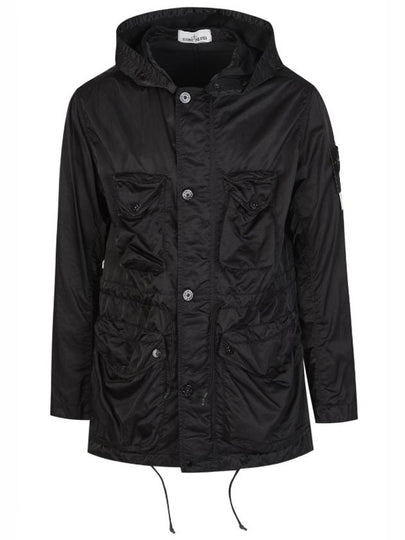 Wappen Patch Nylon Raso TC Hooded Jacket Black - STONE ISLAND - BALAAN 2