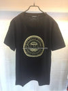 Golden Circle Logo Cotton Short Sleeve T-Shirt Black - BALMAIN - BALAAN 3