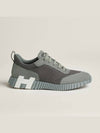 Bouncing Graphic Mesh Suede Low Top Sneakers Gris Brume - HERMES - BALAAN 3