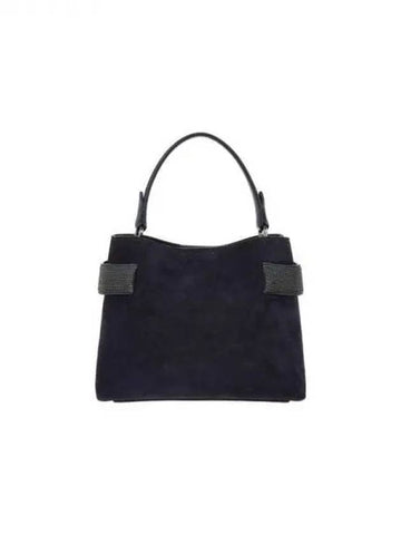 Women s Monili Suede Tote Bag Navy 270153 - BRUNELLO CUCINELLI - BALAAN 1