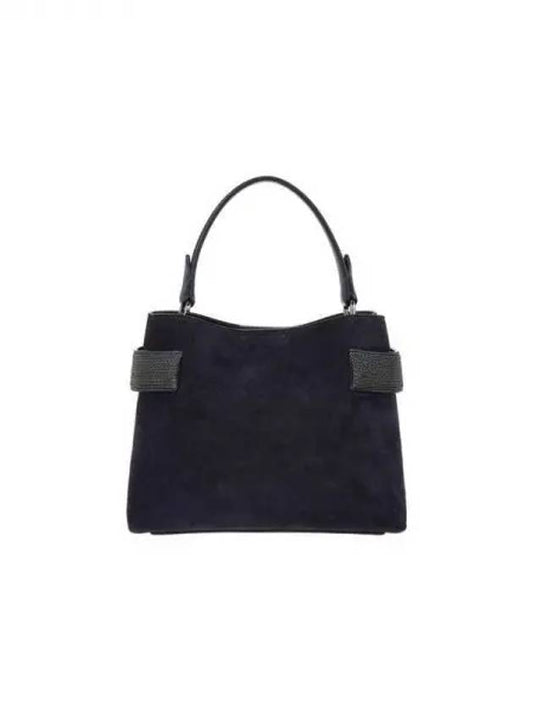 Shimaeul 8th Anniversary 10 e Point 9 8 Women s Monili Suede Tote Bag Navy 270153 - BRUNELLO CUCINELLI - BALAAN 1