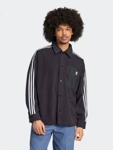 Adicolor Polar Fleece Shirt BLACK - ADIDAS - BALAAN 1