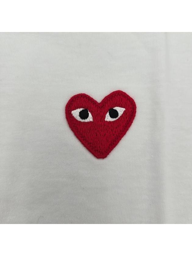 Play Red Heart Waffen Short Sleeve T-Shirt White P1 T108 2 - COMME DES GARCONS - BALAAN 5