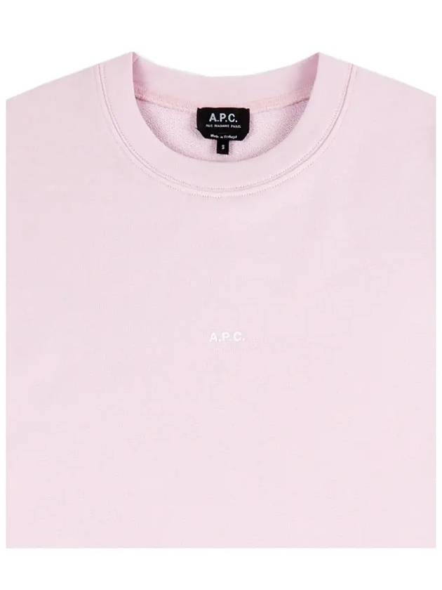 Men's Steve Logo Sweatshirt Pale Pink - A.P.C. - BALAAN 5