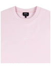 Men's Steve Logo Sweatshirt Pale Pink - A.P.C. - BALAAN 5