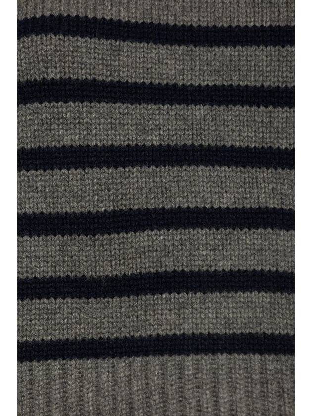 Lisa Yang Turtleneck Fleur Stripes, Women's, Grey - LISA YANG - BALAAN 5