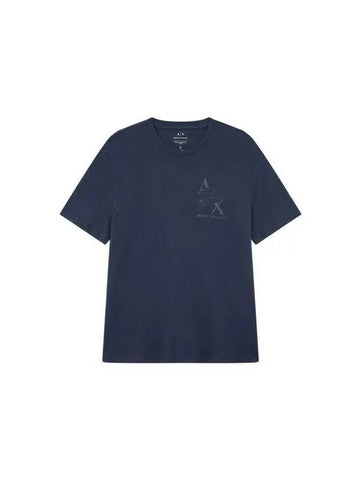 Men s Logo Graphic Soft T Shirt Navy 270741 - ARMANI EXCHANGE - BALAAN 1