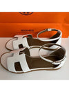 Santorini Calfskin Sandals Blanc - HERMES - BALAAN 4