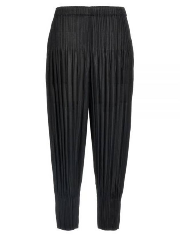 Fluffy Basic Crop Pants Black - ISSEY MIYAKE - BALAAN 2