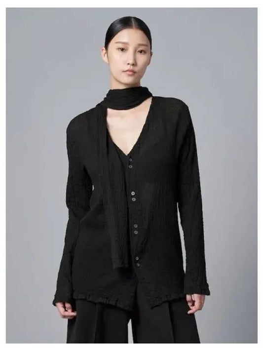 KarAmi Wool Spring Fall Cardigan Black Domestic Product GM0024090241561 - ISSEY MIYAKE - BALAAN 1