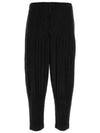 Pleated Basic Tapered Straight Pants Black - ISSEY MIYAKE - BALAAN 2